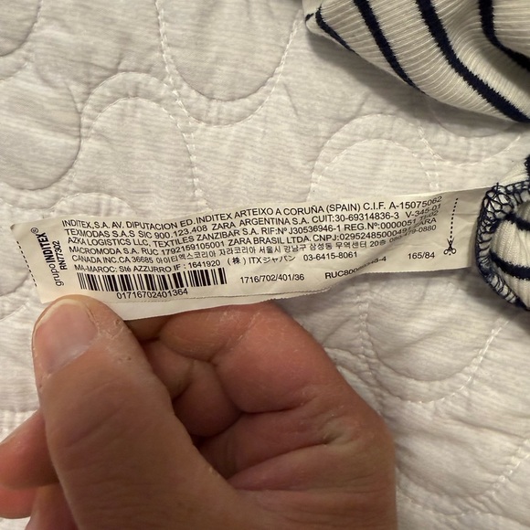 Zara Juniors Ribbed Knit Cotton Blend Black & White Striped Tank Top 13-14 - Picture 7 of 8